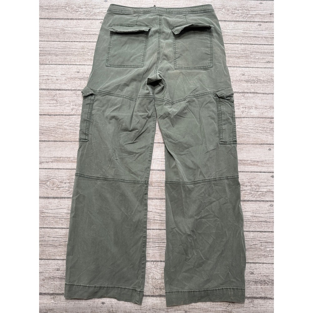 Garage Cargo Pants Womens 11 Olive Green Wide Leg Relaxed Fit Utility Streetwear - Picture 3 of 9